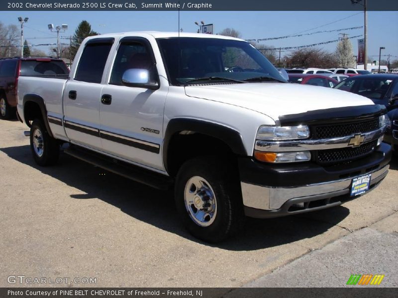 Summit White / Graphite 2002 Chevrolet Silverado 2500 LS Crew Cab