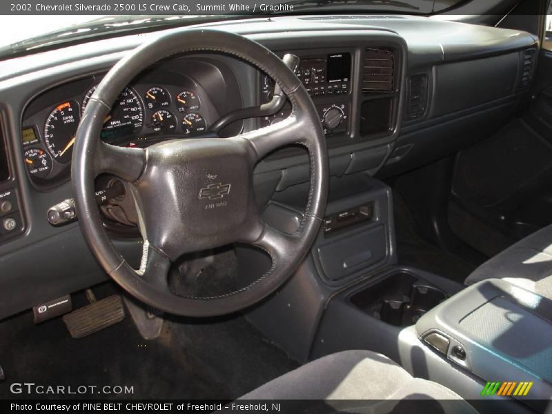 Summit White / Graphite 2002 Chevrolet Silverado 2500 LS Crew Cab