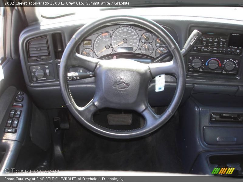 Summit White / Graphite 2002 Chevrolet Silverado 2500 LS Crew Cab