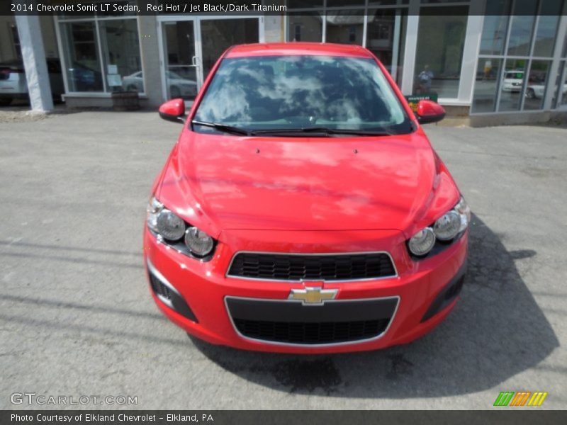 Red Hot / Jet Black/Dark Titanium 2014 Chevrolet Sonic LT Sedan