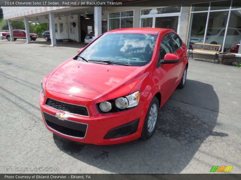 Red Hot / Jet Black/Dark Titanium 2014 Chevrolet Sonic LT Sedan