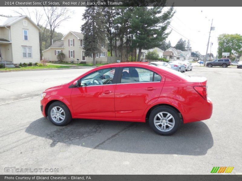 Red Hot / Jet Black/Dark Titanium 2014 Chevrolet Sonic LT Sedan