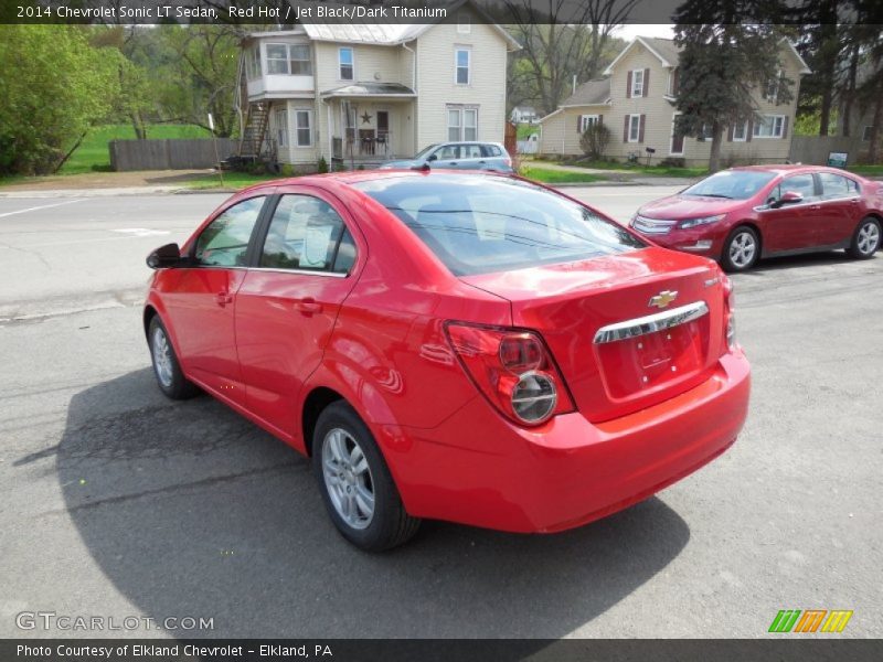 Red Hot / Jet Black/Dark Titanium 2014 Chevrolet Sonic LT Sedan