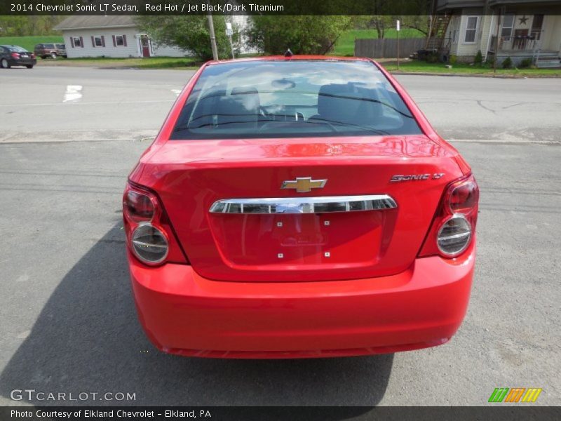 Red Hot / Jet Black/Dark Titanium 2014 Chevrolet Sonic LT Sedan