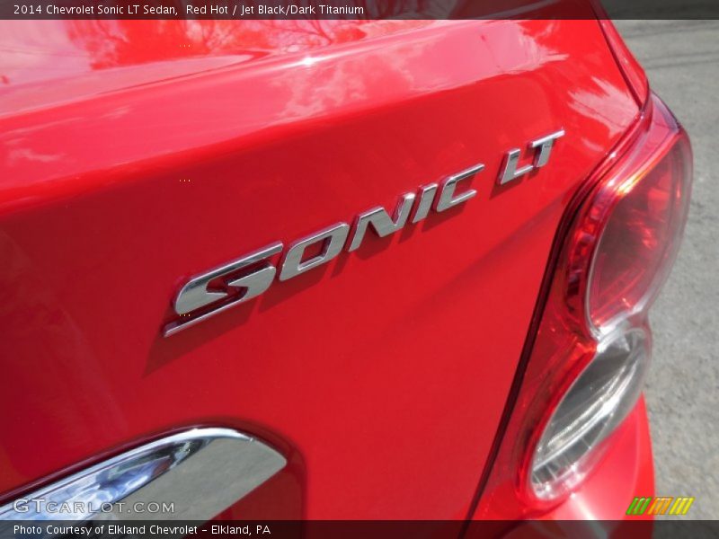 Red Hot / Jet Black/Dark Titanium 2014 Chevrolet Sonic LT Sedan