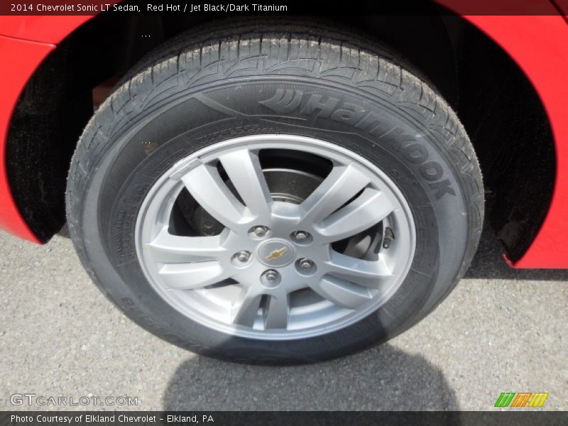 Red Hot / Jet Black/Dark Titanium 2014 Chevrolet Sonic LT Sedan