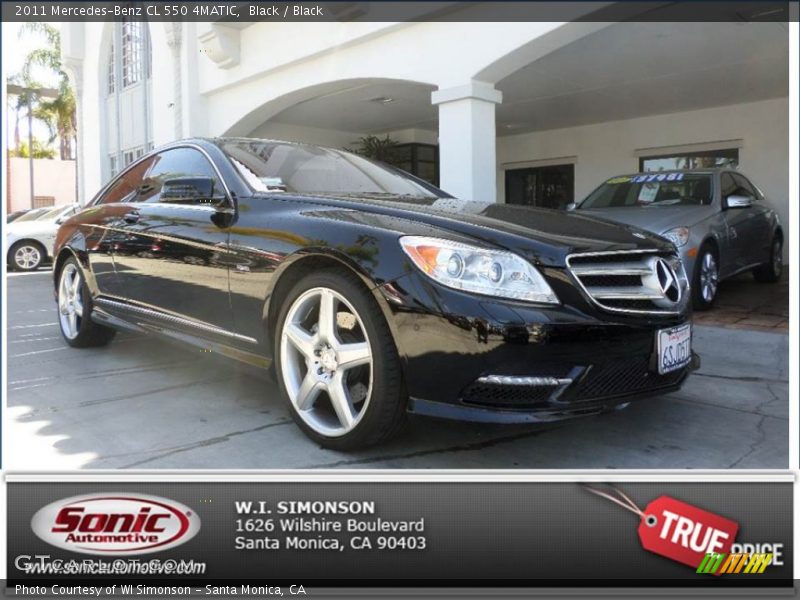 Black / Black 2011 Mercedes-Benz CL 550 4MATIC