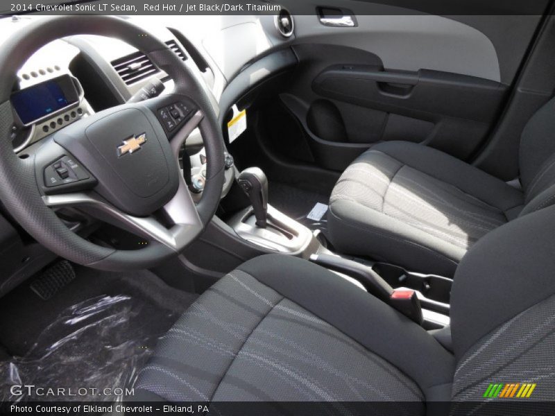 Red Hot / Jet Black/Dark Titanium 2014 Chevrolet Sonic LT Sedan