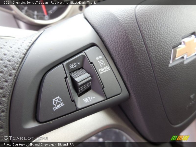 Red Hot / Jet Black/Dark Titanium 2014 Chevrolet Sonic LT Sedan