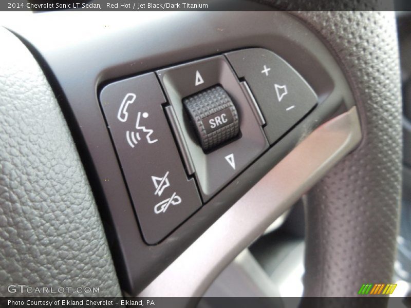 Red Hot / Jet Black/Dark Titanium 2014 Chevrolet Sonic LT Sedan