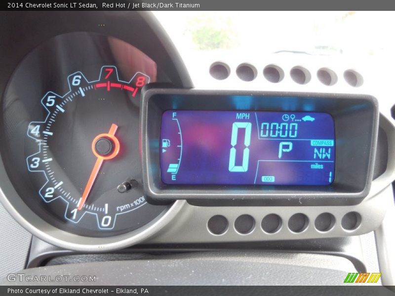 Red Hot / Jet Black/Dark Titanium 2014 Chevrolet Sonic LT Sedan