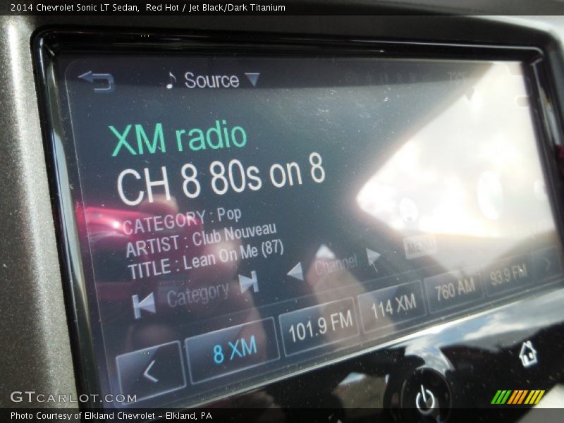 Red Hot / Jet Black/Dark Titanium 2014 Chevrolet Sonic LT Sedan