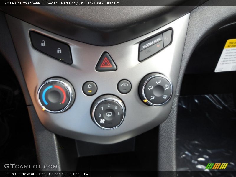 Red Hot / Jet Black/Dark Titanium 2014 Chevrolet Sonic LT Sedan