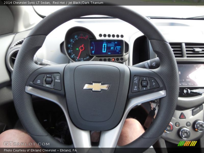 Red Hot / Jet Black/Dark Titanium 2014 Chevrolet Sonic LT Sedan