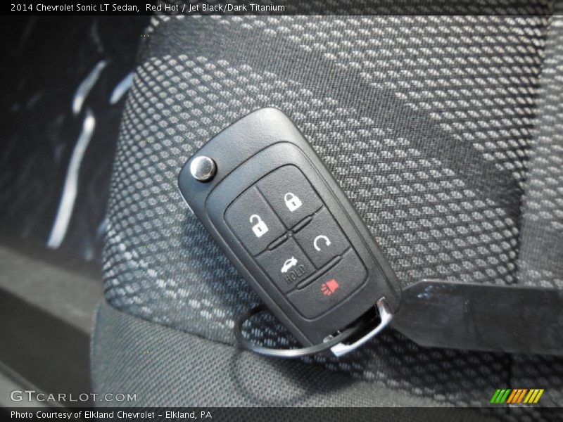 Red Hot / Jet Black/Dark Titanium 2014 Chevrolet Sonic LT Sedan
