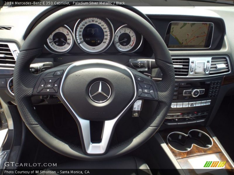 Paladium Silver Metallic / Black 2014 Mercedes-Benz E 350 Cabriolet