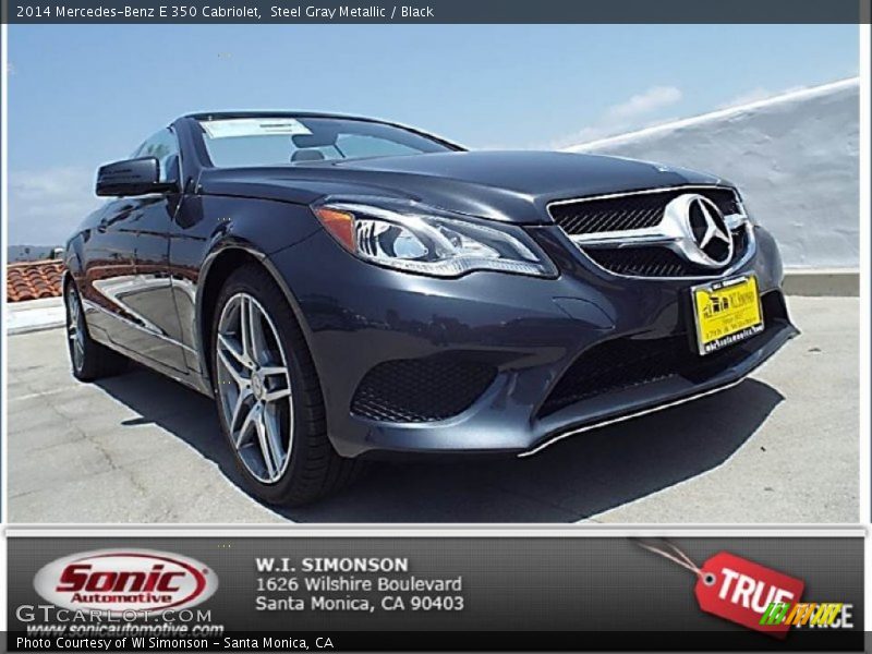 Steel Gray Metallic / Black 2014 Mercedes-Benz E 350 Cabriolet