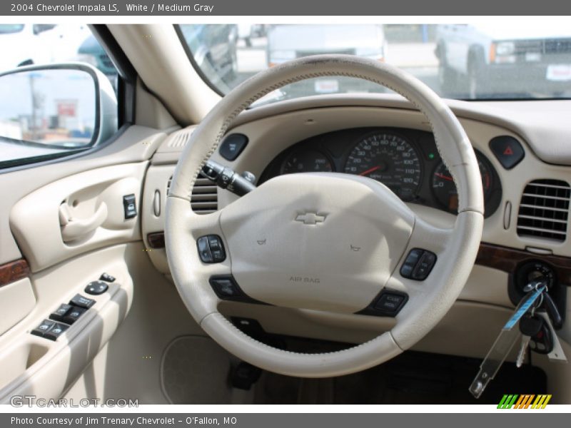 White / Medium Gray 2004 Chevrolet Impala LS