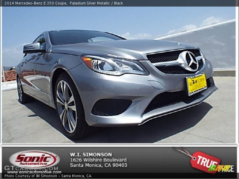 Paladium Silver Metallic / Black 2014 Mercedes-Benz E 350 Coupe