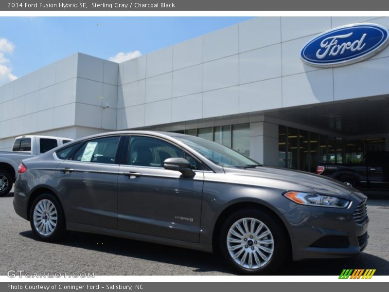 Sterling Gray / Charcoal Black 2014 Ford Fusion Hybrid SE