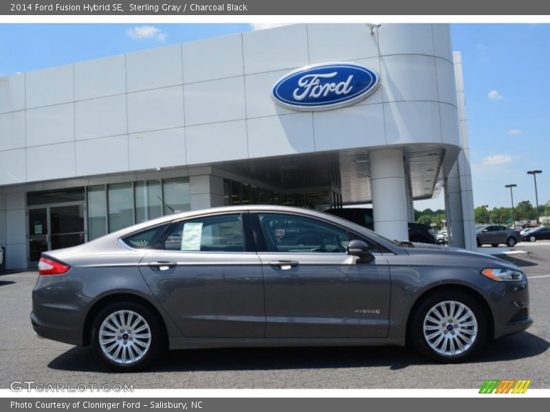 Sterling Gray / Charcoal Black 2014 Ford Fusion Hybrid SE