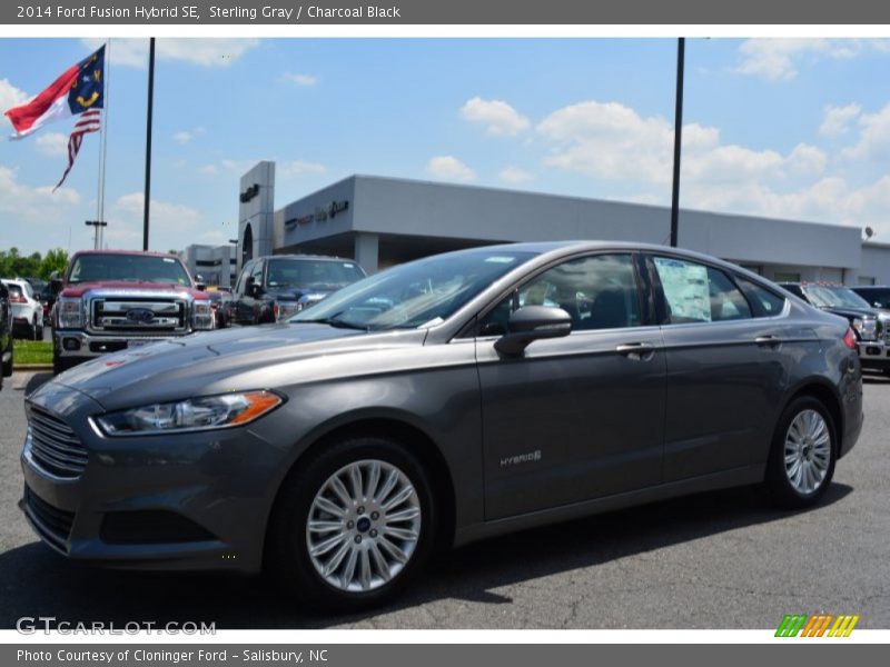 Sterling Gray / Charcoal Black 2014 Ford Fusion Hybrid SE