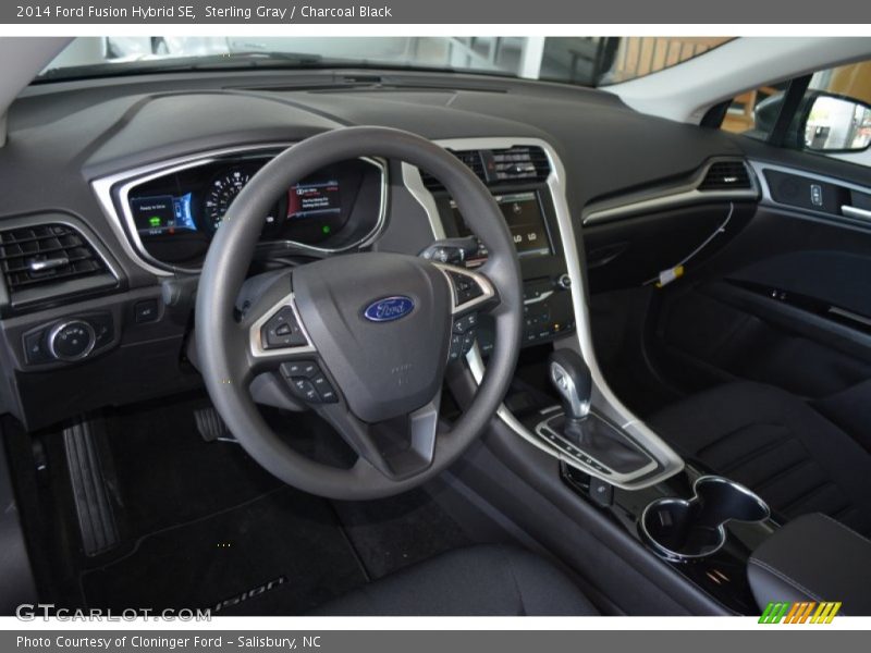 Sterling Gray / Charcoal Black 2014 Ford Fusion Hybrid SE