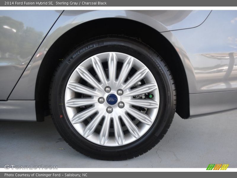 Sterling Gray / Charcoal Black 2014 Ford Fusion Hybrid SE