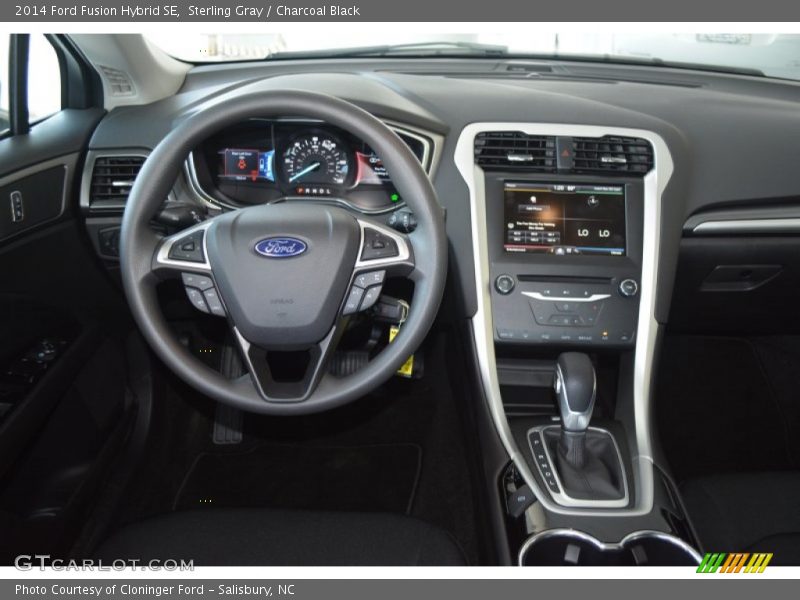 Sterling Gray / Charcoal Black 2014 Ford Fusion Hybrid SE