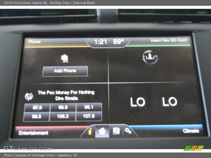 Sterling Gray / Charcoal Black 2014 Ford Fusion Hybrid SE