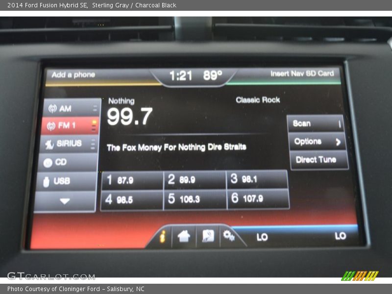 Sterling Gray / Charcoal Black 2014 Ford Fusion Hybrid SE