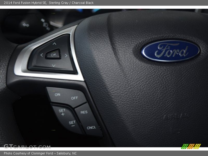 Sterling Gray / Charcoal Black 2014 Ford Fusion Hybrid SE