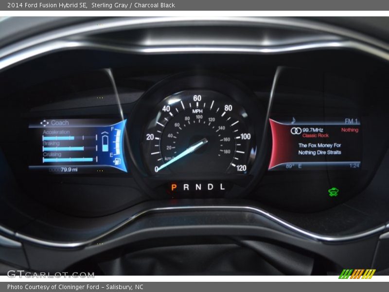 Sterling Gray / Charcoal Black 2014 Ford Fusion Hybrid SE