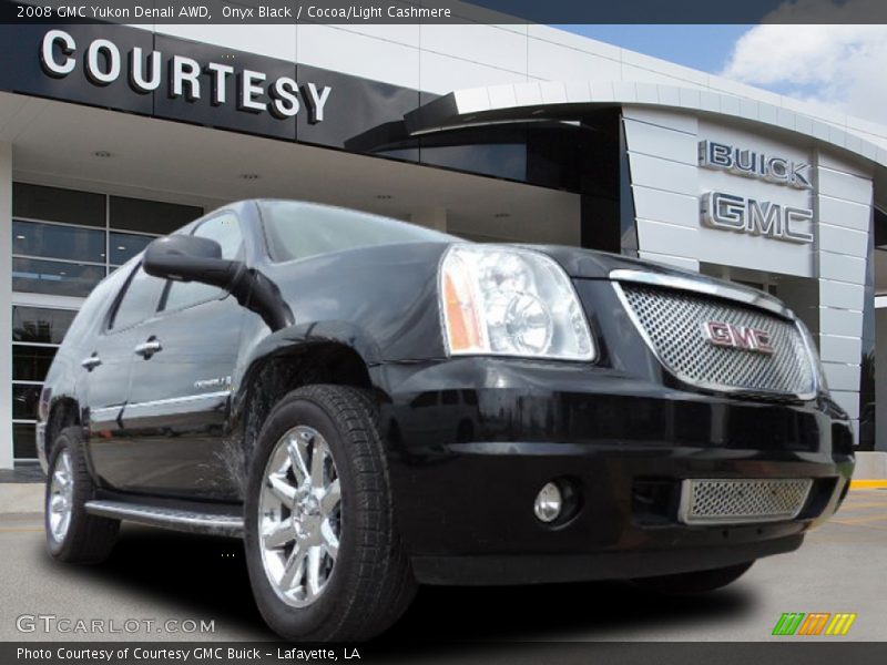 Onyx Black / Cocoa/Light Cashmere 2008 GMC Yukon Denali AWD