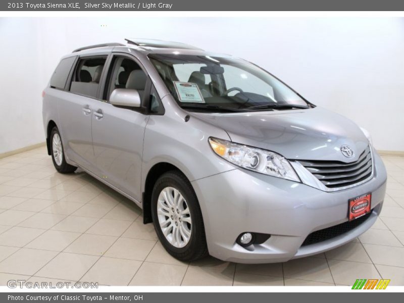 Silver Sky Metallic / Light Gray 2013 Toyota Sienna XLE