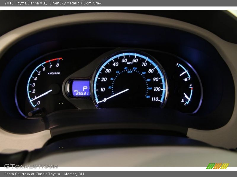 Silver Sky Metallic / Light Gray 2013 Toyota Sienna XLE