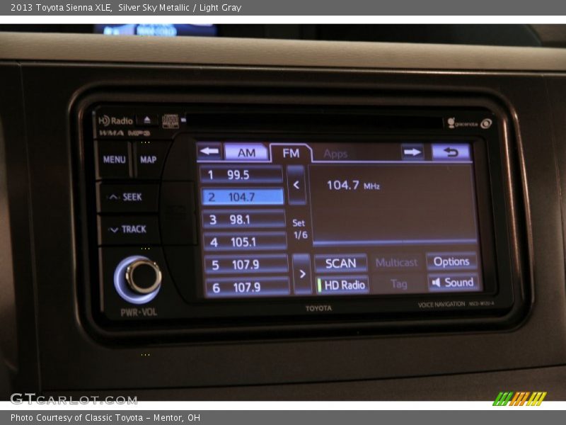 Silver Sky Metallic / Light Gray 2013 Toyota Sienna XLE