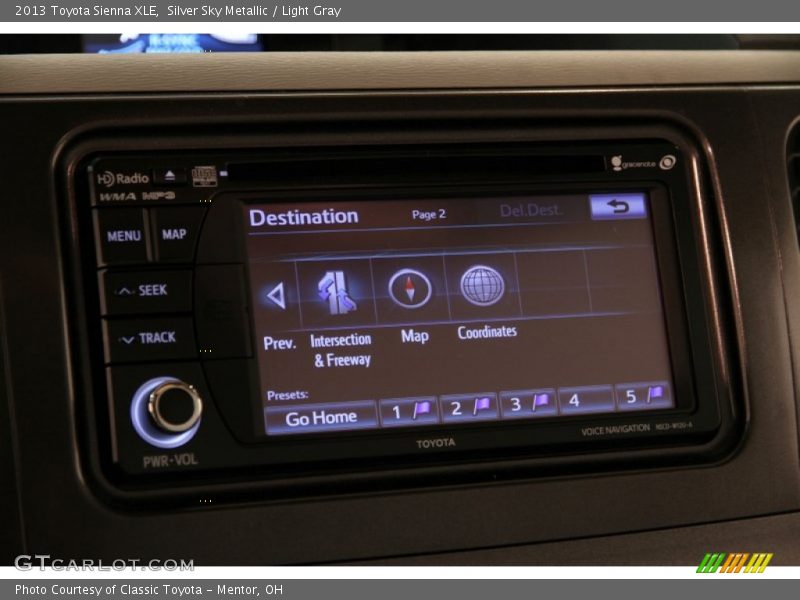 Silver Sky Metallic / Light Gray 2013 Toyota Sienna XLE