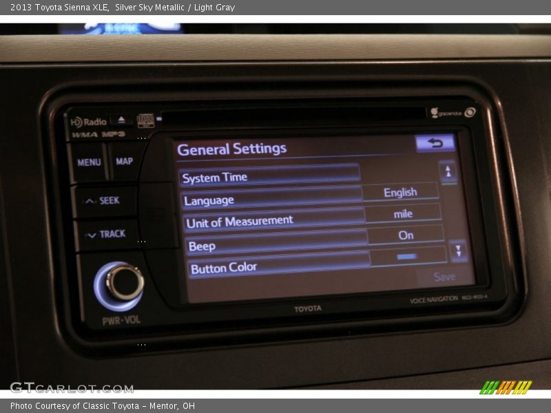 Silver Sky Metallic / Light Gray 2013 Toyota Sienna XLE