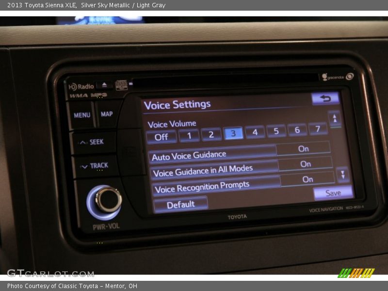 Silver Sky Metallic / Light Gray 2013 Toyota Sienna XLE