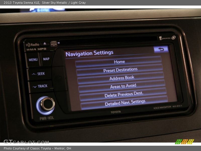 Silver Sky Metallic / Light Gray 2013 Toyota Sienna XLE