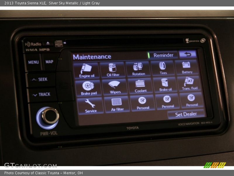 Silver Sky Metallic / Light Gray 2013 Toyota Sienna XLE