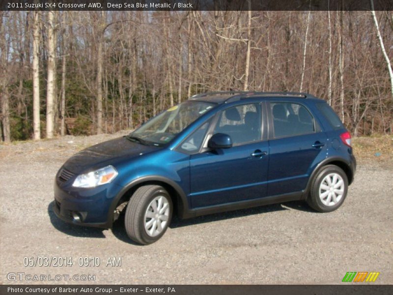 Deep Sea Blue Metallic / Black 2011 Suzuki SX4 Crossover AWD