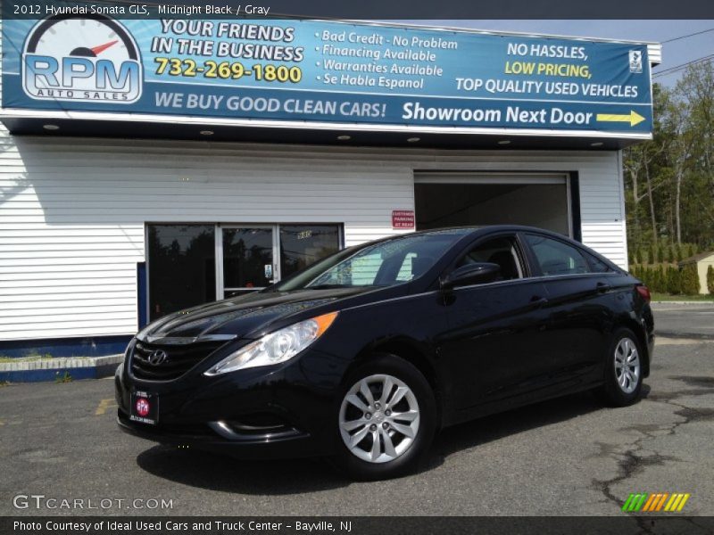 Midnight Black / Gray 2012 Hyundai Sonata GLS