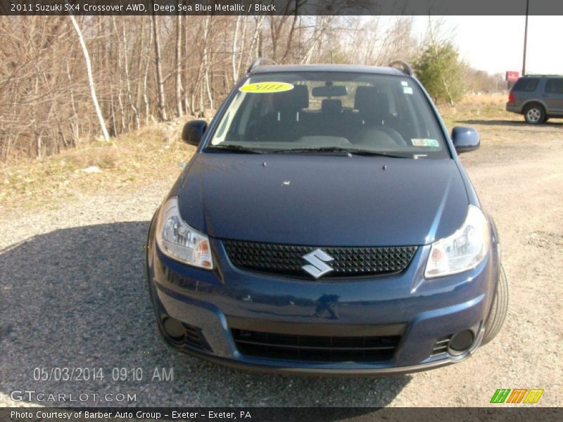 Deep Sea Blue Metallic / Black 2011 Suzuki SX4 Crossover AWD