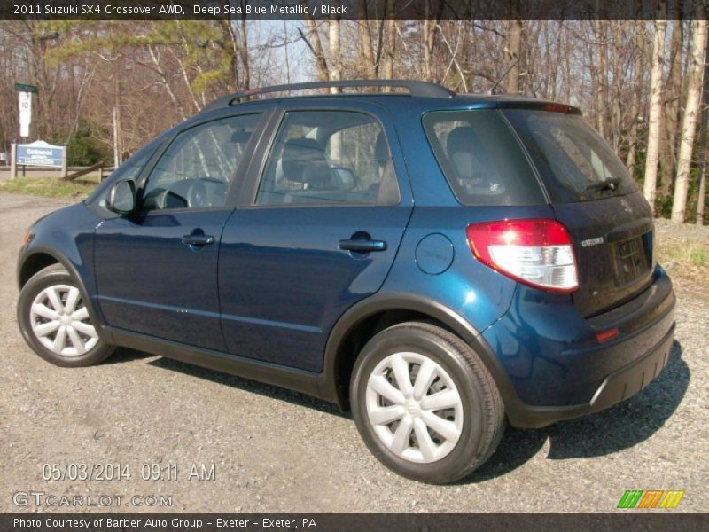 Deep Sea Blue Metallic / Black 2011 Suzuki SX4 Crossover AWD