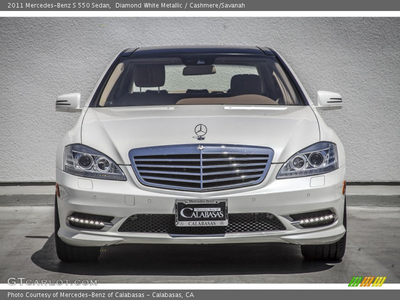 Diamond White Metallic / Cashmere/Savanah 2011 Mercedes-Benz S 550 Sedan