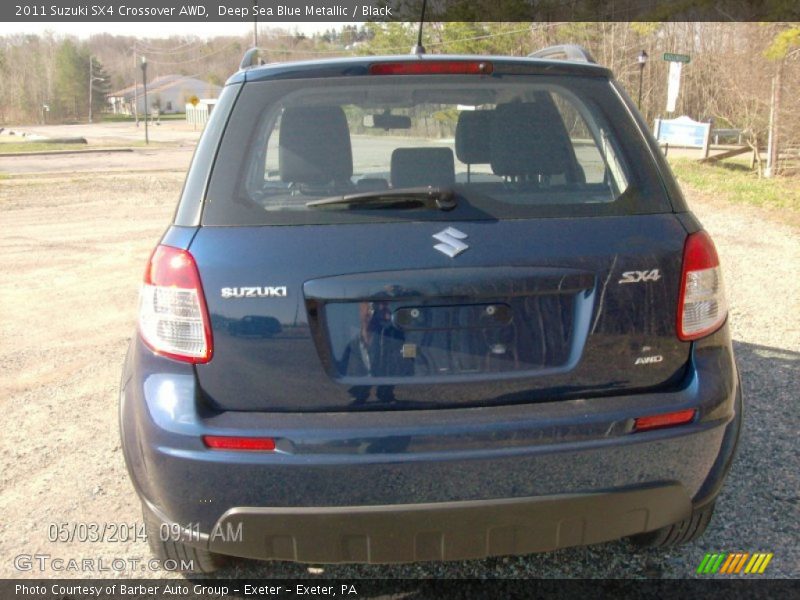 Deep Sea Blue Metallic / Black 2011 Suzuki SX4 Crossover AWD