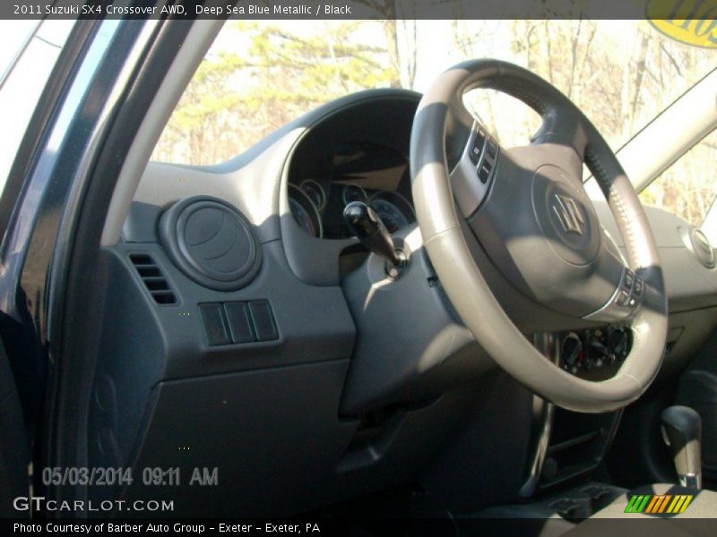 Deep Sea Blue Metallic / Black 2011 Suzuki SX4 Crossover AWD