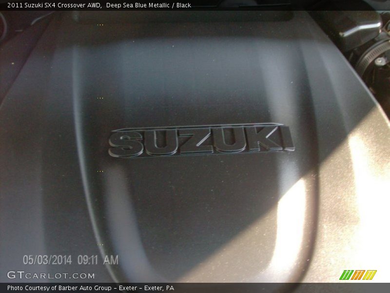Deep Sea Blue Metallic / Black 2011 Suzuki SX4 Crossover AWD